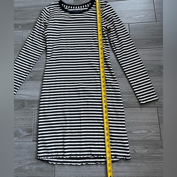 Abercrombie & Fitch Striped Long Sleeve Shirt Dress with lettuce hem, size S••• - Picture 13 of 13